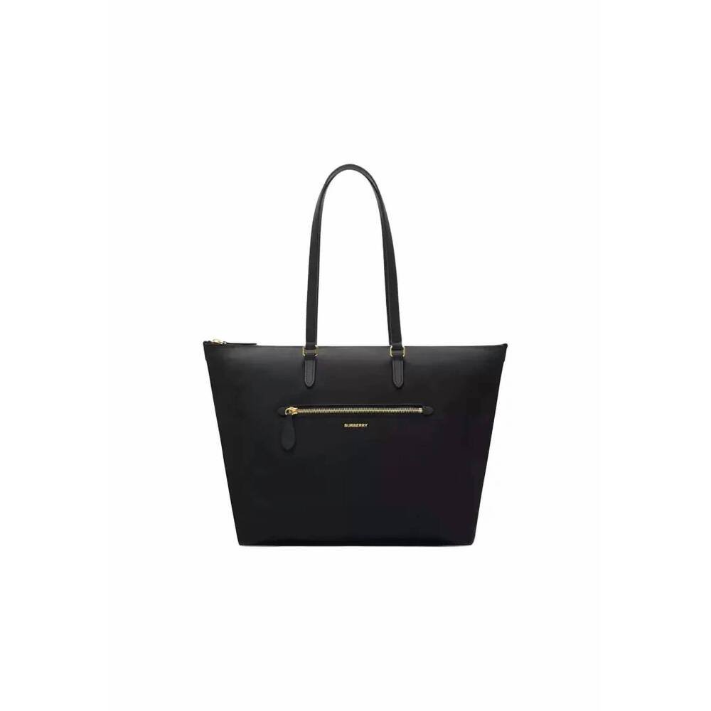 NEW BURBERRY women's zipped tote bag in black